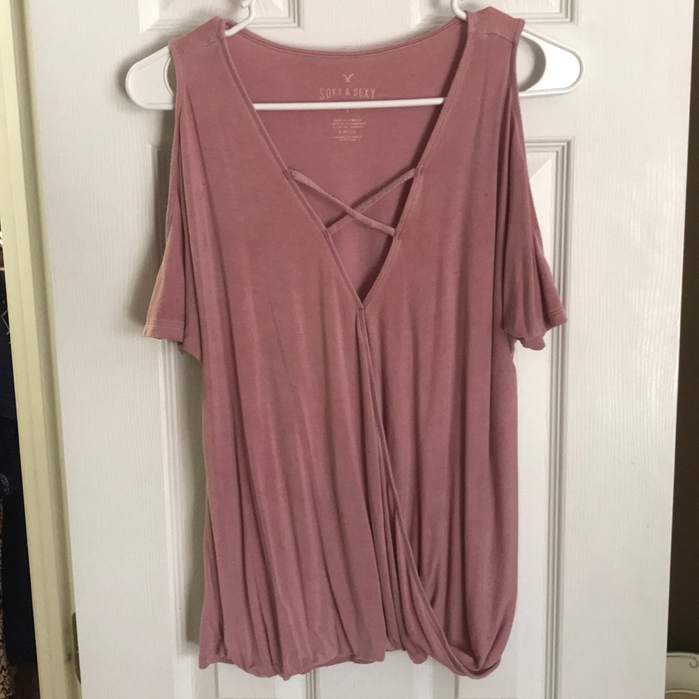 Pink soft an sexy top from American eagle